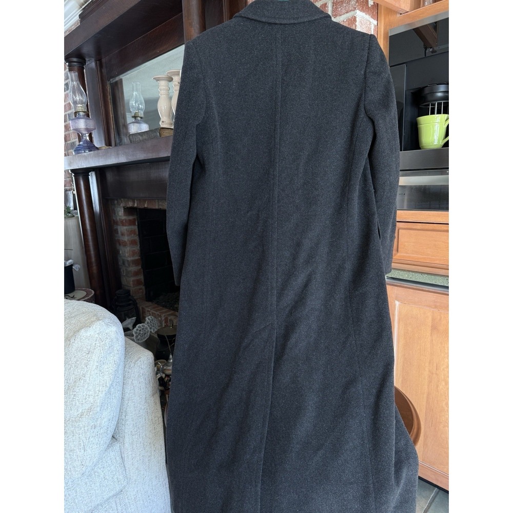 Evan Picone Womens Black Long Wool Coat - Picture 2 of 8